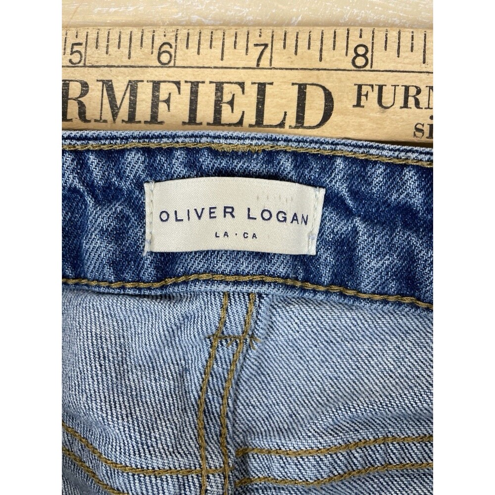 Oliver Logan Women's Jeans Size 24 Low Rise Classic Worn Indigo Wide Leg - Picture 7 of 12
